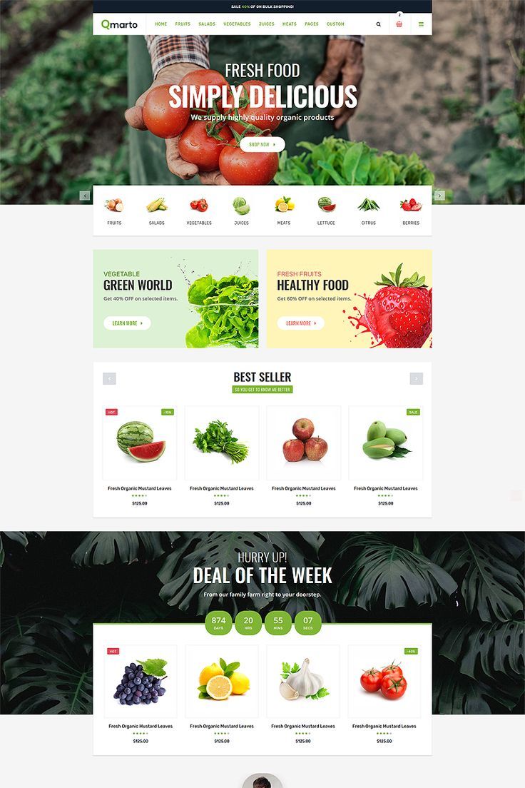 Qmarto - Organic Store HTML5 Website Template #74160