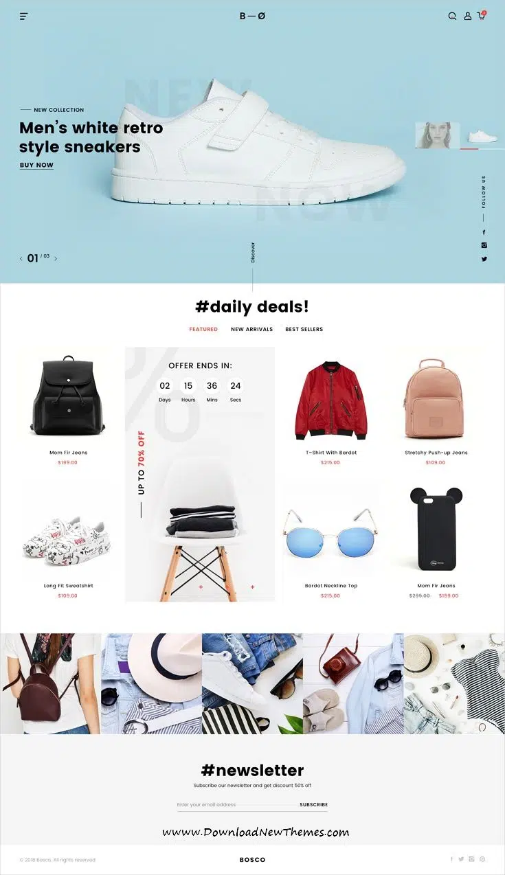 Bosco is clean and modern design #PSDtemplate for stunning #eCommerce #store web...
