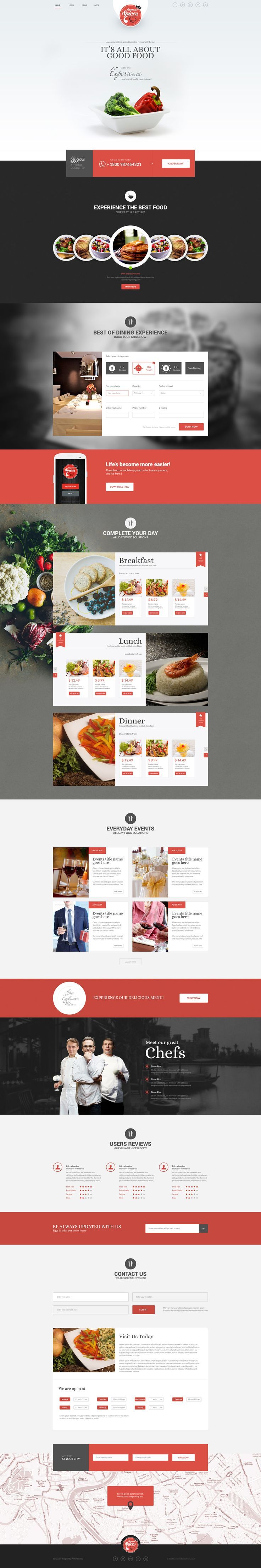 Awesome Spice. One Page Restaurant Theme.