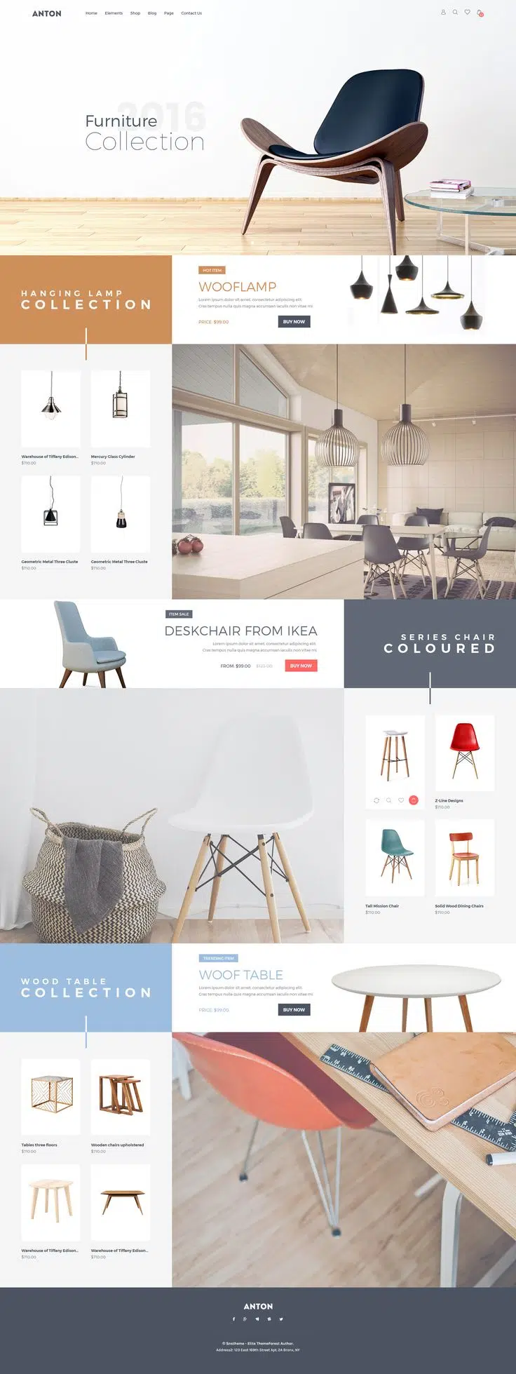 Anton Ecommerce Furniture Template #web #website #webdesign #ecommerce #furnitur...