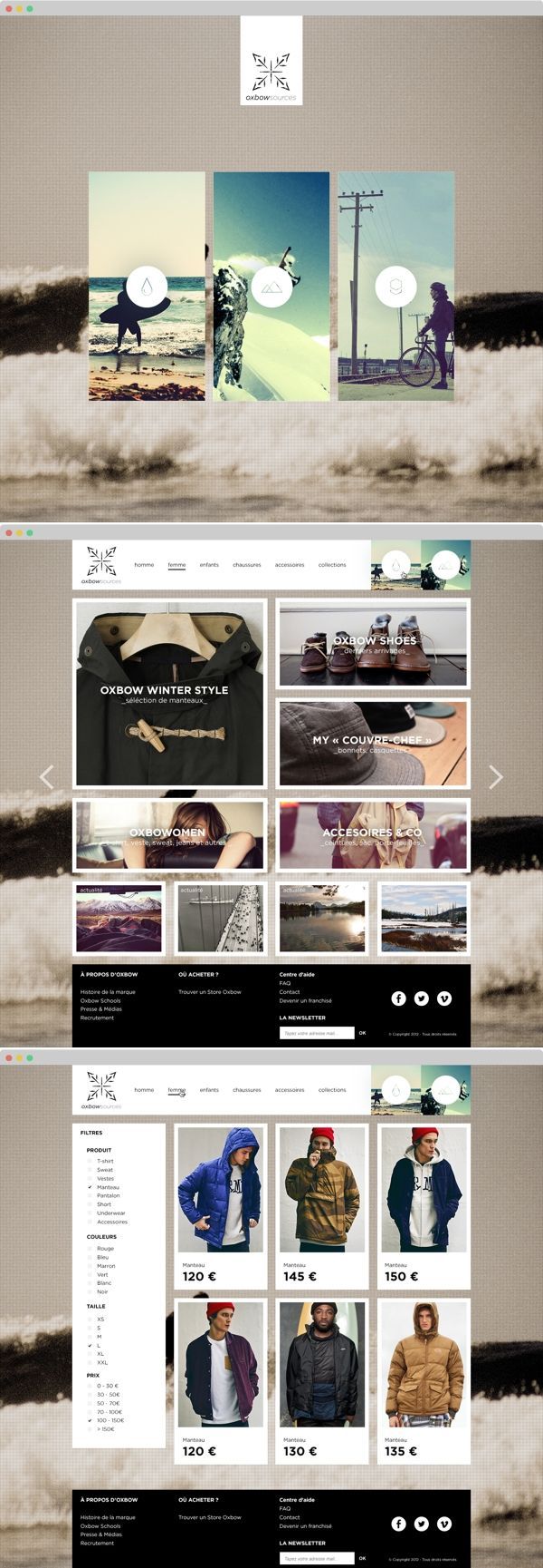 OXBOW : SOURCES | Webdesign / e-Commerce - created via pinthemall.net