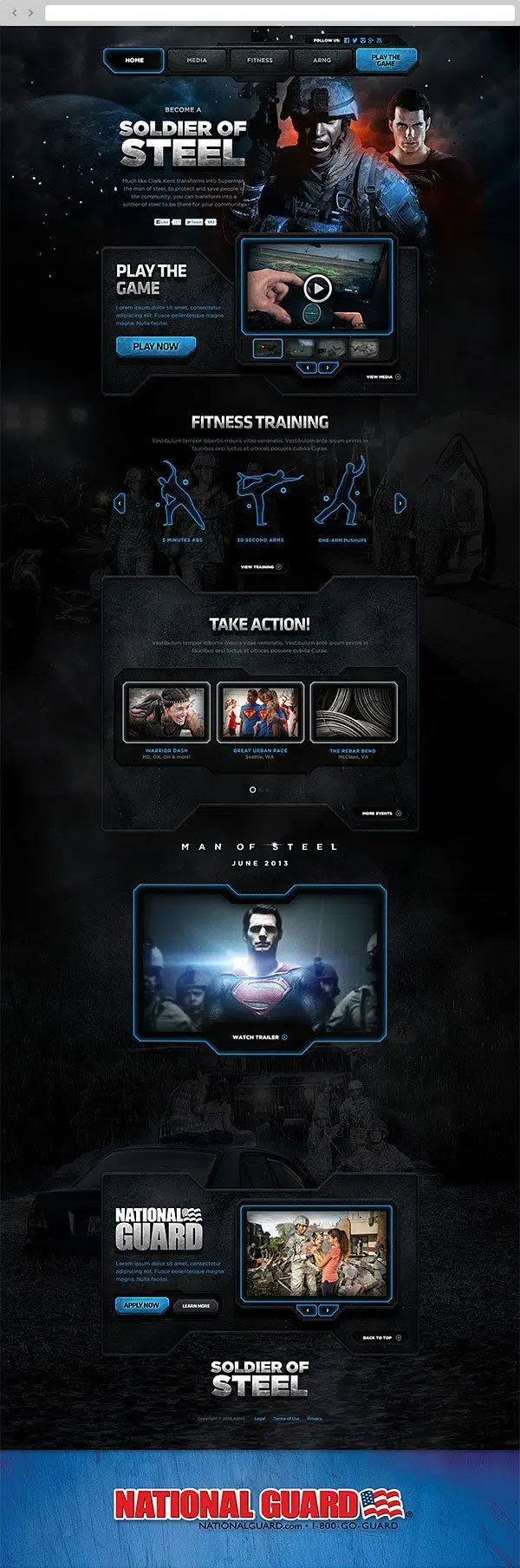 Soldier of Steel by Justin Carroll, via Behance #webdesign