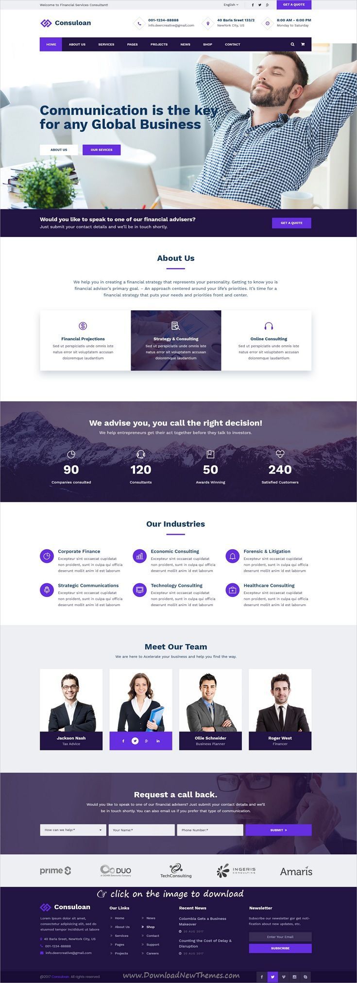 Consuloan is clean and modern design PSD template for #corporate consulting and ...